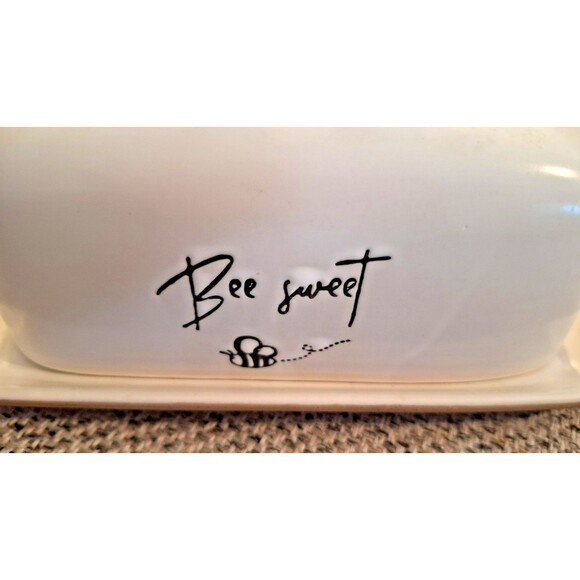 The Beehive Bee Sweet Covered Butter Dish Ceramic Stoneware Dishwasher Safe - Picture 3 of 7